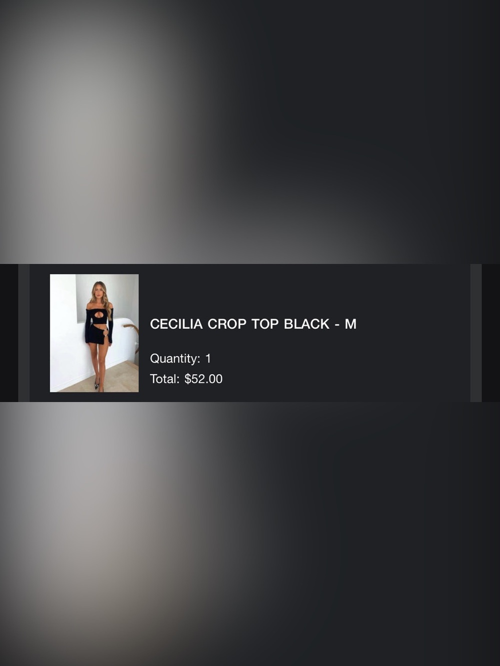 Off-Shoulder Black Ribbed Cropped Top with Front Keyhole - Picture 1 of 4